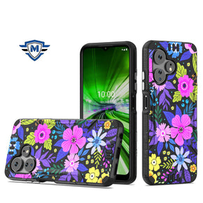 Boost Celero 3 5G METKASE Exquisite Design Hybrid Case - Colorful Flower Arrangement