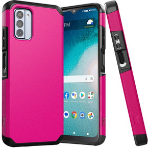 Nokia C300 Tough Strong Hybrid Case (with Tempered Glass) - Pink