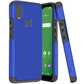 Cricket Innovate E 5G Tough Slim Hybrid Case (with Built-in Magnetic Plate) - Blue