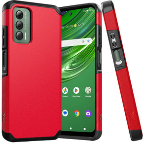 Cricket Outlast / AT&T Jetmore Slim Hybrid Case - Red