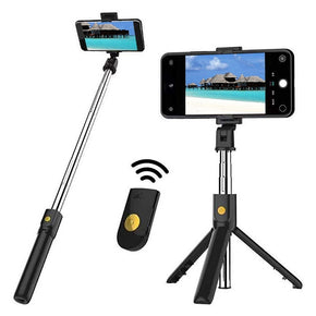MyBat Wireless Selfie Stick & Tripod (with Shutter Control) - Black