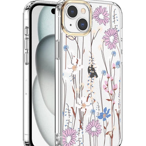 Apple iPhone 13 Pro Max (6.7) IMD Design Clear Case - Pink Daisy