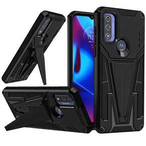 Motorola Moto G Play (2023) Alien Design Hybrid Case (with Magnetic Kickstand) - Black