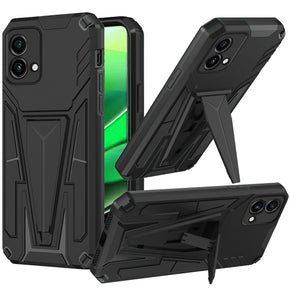 Motorola Moto G Stylus 5G (2023) Alien Design Hybrid Case (with Magnetic Kickstand) - Black