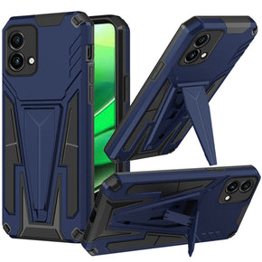 Motorola Moto G Stylus 5G (2023) Alien Design Hybrid Case (with Magnetic Kickstand) - Blue