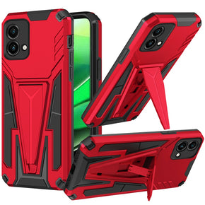 Motorola Moto G Stylus 5G (2023) Alien Design Hybrid Case (with Magnetic Kickstand) -Red