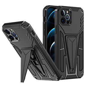 Apple iPhone 15 Pro Max (6.7) Alien Design Hybrid Case (with Magnetic Kickstand) - Black