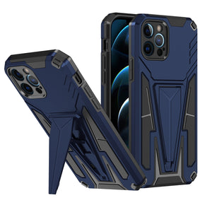 Apple iPhone 15 Pro Max (6.7) Alien Design Hybrid Case (with Magnetic Kickstand) - Blue