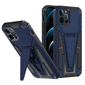 Apple iPhone 14 Plus (6.7) Alien Design Hybrid Case (with Magnetic Kickstand) - Blue