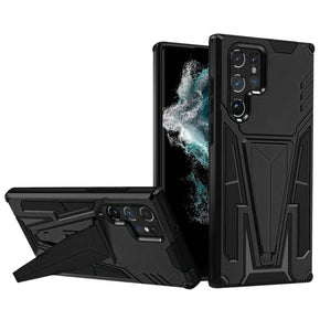 Samsung Galaxy S23 Ultra Ultra Alien Design Hybrid Case (with Magnetic Kickstand) - Black