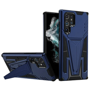 Samsung Galaxy S23 Ultra Ultra Alien Design Hybrid Case (with Magnetic Kickstand) - Blue