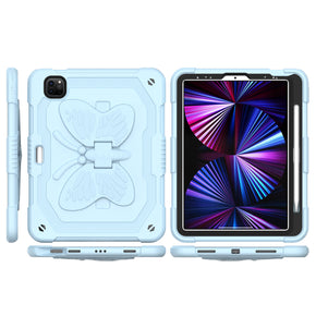 Apple iPad 10.9 (2022) Butterfly Kickstand Hybrid Case - Light Blue