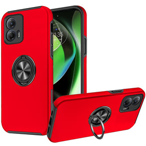 Motorola Moto G 5G (2023) CHIEF Oil Painted Hybrid Case (with Magnetic Ring Stand) - Red