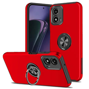 Motorola Moto G Stylus 5G (2024) CHIEF Oil Painted Hybrid Case (with Magnetic Ring Stand) - Red