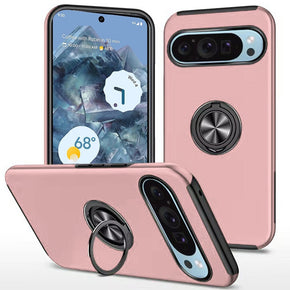 Google Pixel 9 Pro XL CHIEF Oil Painted Hybrid Case (with Magnetic Ring Stand) - Rose Gold