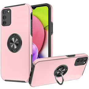 Samsung Galaxy A03s CHIEF Oil Painted Hybrid Case (with Magnetic Ring Stand) - Pink
