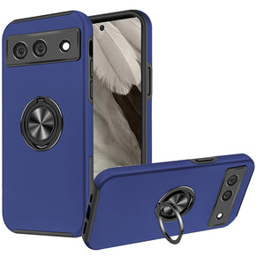 Google Pixel 7a CHIEF Oil Painted Hybrid Case (with Magnetic Ring Stand) - Blue
