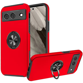 Google Pixel 7a CHIEF Oil Painted Hybrid Case (with Magnetic Ring Stand) - Red