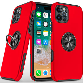 Apple iPhone 16 Pro Max (6.9) CHIEF Oil Painted Hybrid Case (with Magnetic Ring Stand) - Red