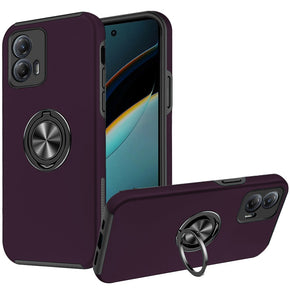 Motorola Moto G Power 5G (2024) CHIEF Oil Painted Hybrid Case (with Magnetic Ring Stand) - Purple