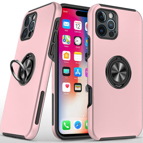 Apple iPhone 16 Pro (6.3) CHIEF Oil Painted Hybrid Case (with Magnetic Ring Stand) - Pink