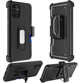 Samsung Galaxy A54 5G 3-in-1 Holster Clip Combo Case (w/ Card Holder and Magnetic Kickstand) - Black