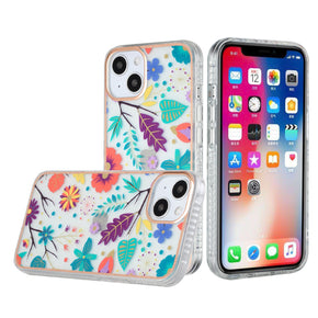 Apple iPhone 11 (6.1) Classy Floral IMD Electroplated Edge Design Case - Floral B