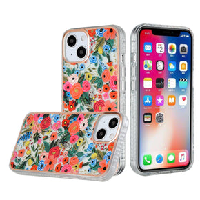 Apple iPhone 11 (6.1) Classy Floral IMD Electroplated Edge Design Case - Floral D