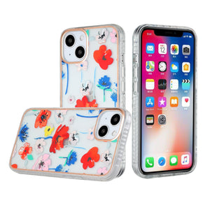 Apple iPhone 11 (6.1) Classy Floral IMD Electroplated Edge Design Case - Floral F