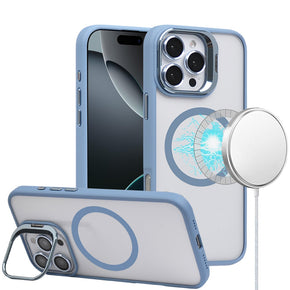 Apple iPhone 16 Pro Max (6.9) Magsafe Camera Stand Hybrid Case (with Camera Protectors) - Blue