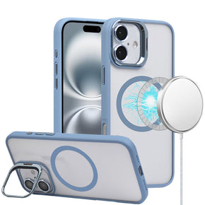 Apple iPhone 16 Plus (6.7) Magsafe Camera Stand Hybrid Case (with Camera Protectors) - Blue