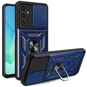 Samsung Galaxy A16 5G ELITE Hybrid Case (with Camera Push Cover and Magnetic Ring Stand) - Blue