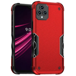 T-Mobile REVVL 6 5G Exquisite Tough Hybrid Case - Red