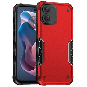 Motorola Moto G Play (2024) Exquisite Tough Hybrid Case - Red