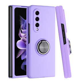 Samsung Galaxy Z Fold5 CHIEF Oil Painted Hybrid Case (with Magnetic Ring Stand) - Purple
