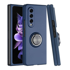 Samsung Galaxy Z Fold5 CHIEF Oil Painted Hybrid Case (with Magnetic Ring Stand) - Blue