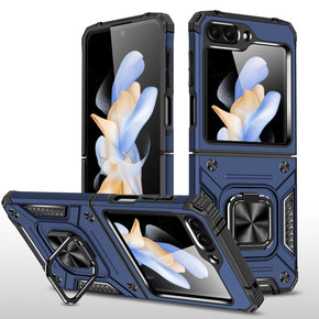 Samsung Galaxy Z Flip5 Robust Hybrid Case (with Magnetic Ring Stand) - Blue