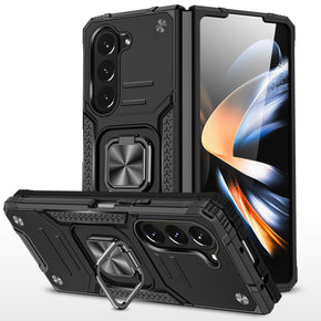 Samsung Galaxy Z Fold5 Robust Hybrid Case (with Magnetic Ring Stand) - Black