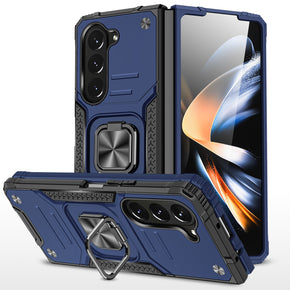 Samsung Galaxy Z Fold5 Robust Hybrid Case (with Magnetic Ring Stand) - Blue