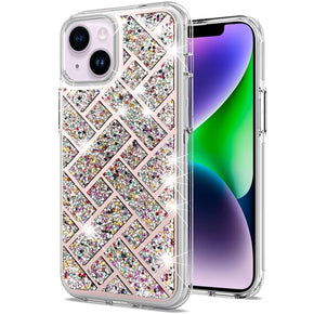 Apple iPhone 14 (6.1) / iPhone 13 (6.1) Bling Hybrid Case - C