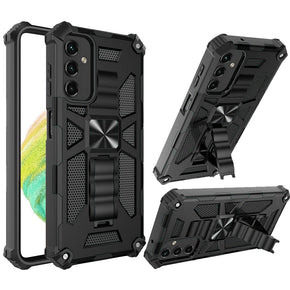 Samsung Galaxy A54 5G Machine Hybrid Case (with Magnetic Kickstand) - Black