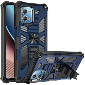 Motorola Moto G Stylus 5G (2023) Machine Hybrid Case (with Magnetic Kickstand) - Blue