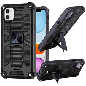 Apple iPhone 12 / 12 Pro (6.1) Machine Hybrid Case (with Magnetic Kickstand) - Black