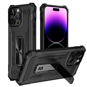 Apple iPhone 15 Pro Max (6.7) Mighty Kickstand Hybrid Case - Black