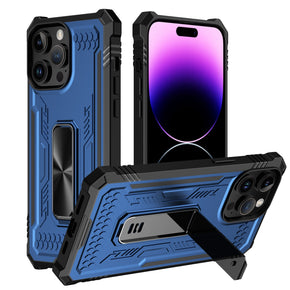 Apple iPhone 15 Pro Max (6.7) Mighty Kickstand Hybrid Case - Blue