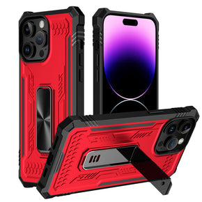Apple iPhone 15 Pro Max (6.7) Mighty Kickstand Hybrid Case - Red