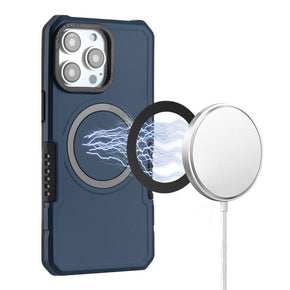 Apple iPhone 15 Pro Max (6.7) MagSafe Grip Hybrid Case - Blue