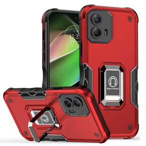 Motorola Moto G 5G (2023) OPTIMUM Hybrid Case (with Magnetic Ring Stand) - Red