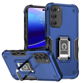 Motorola Moto Edge (2022) OPTIMUM Hybrid Case (with Magnetic Ring Stand) - Blue