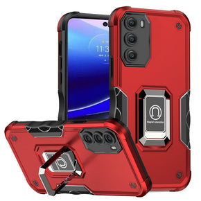 Motorola Moto G 5G (2022) OPTIMUM Hybrid Case (with Magnetic Ring Stand) - Red